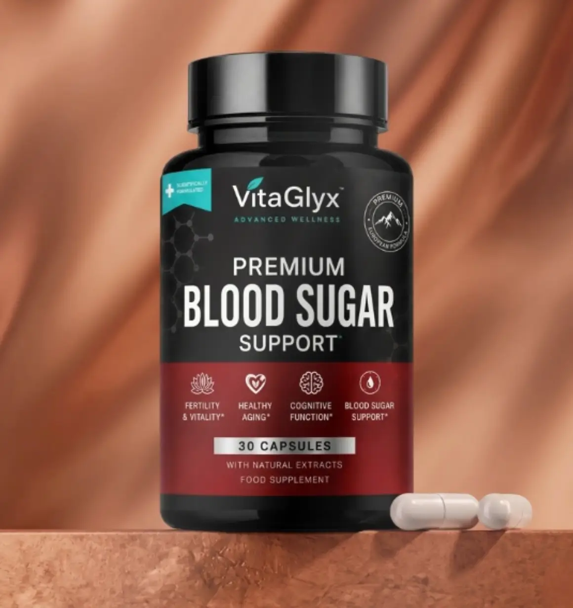 VitaGlyx blood sugar support bottle